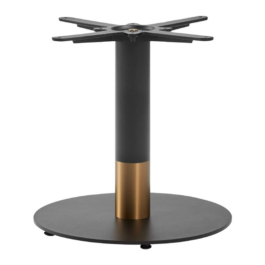 Boston Sleek Small Round Coffee Table Base Black & Gold jk466