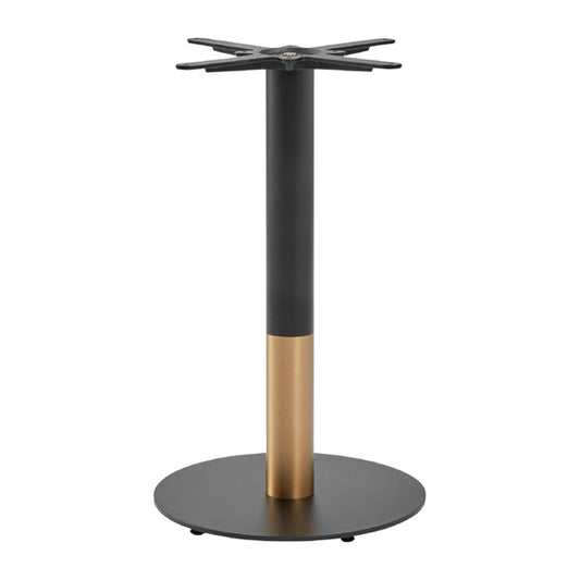 Boston Sleek Small Round Dining Table Base Black & Gold jk467