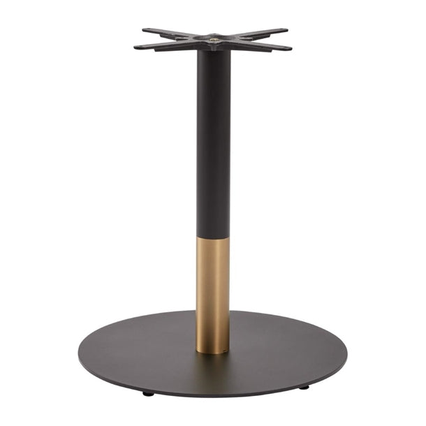 Boston Sleek Large Round Dining Table Base Black & Gold jk471