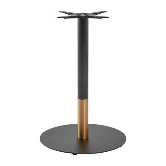 Boston Sleek Large Round Mid Height Table Base Black & Gold jk472