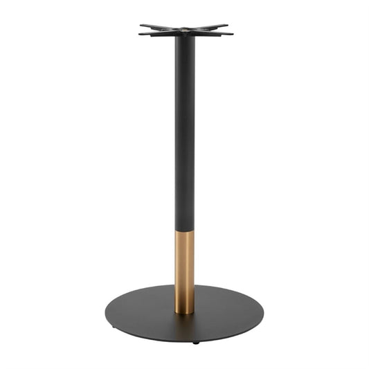 Boston Sleek Large Round Bar Height Table Base Black & Gold jk473