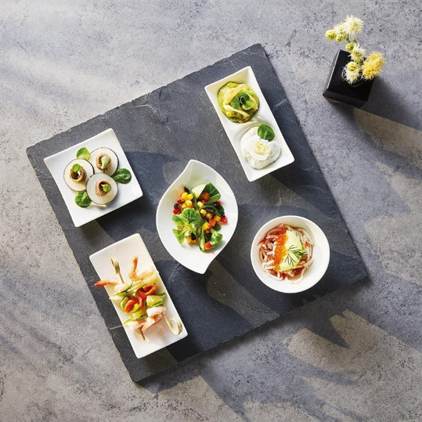 Arcoroc Appetizer Rectangular Bowls White 145mm (24 Pack) jk523
