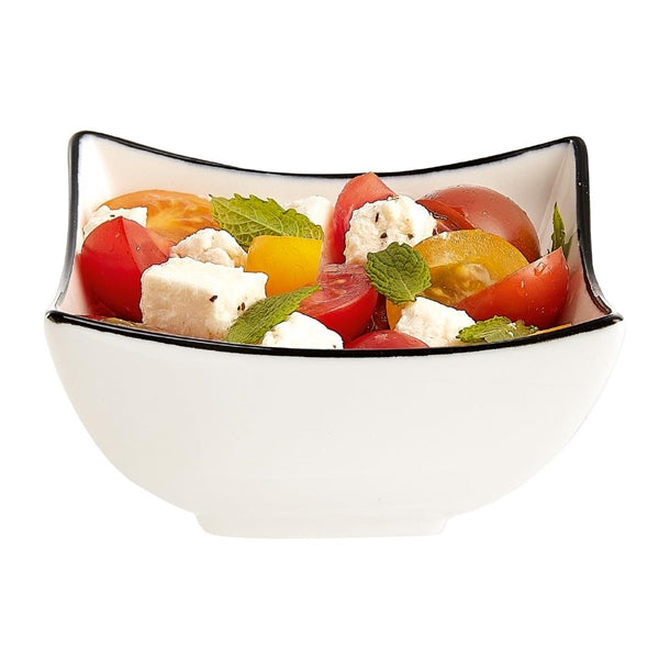Arcoroc Appetizer Ludico Deep Square Bowls Black Line 90mm (24 Pack) jk528
