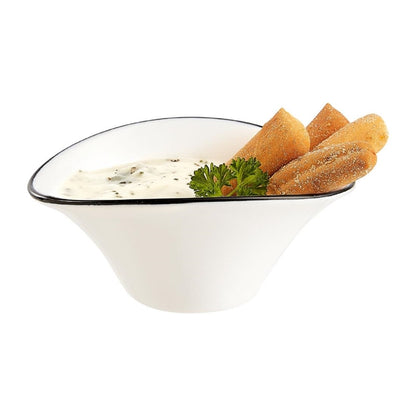 Arcoroc Appetizer Ludico Deep Bowls Black Line 100mm (24 Pack) jk530