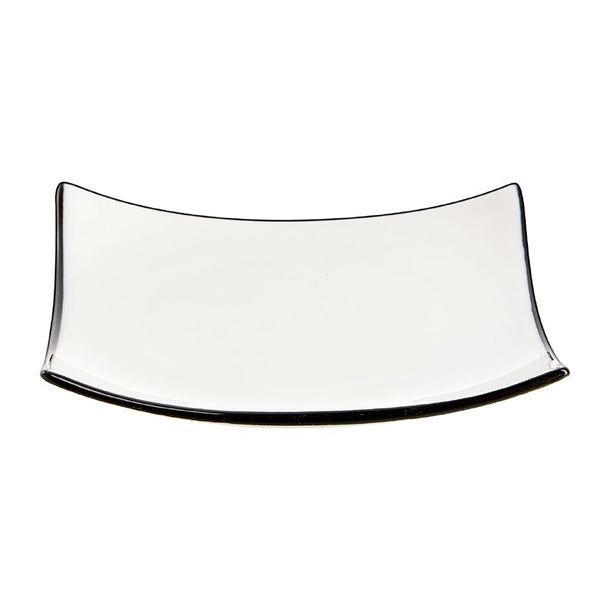 Arcoroc Appetizer Square Small Bowls Black Line 95mm (24 Pack) jk533