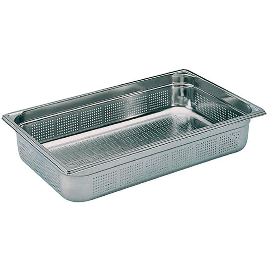 Matfer Bourgeat Stainless Steel Perforated 1/1 Gastronorm Tray 150mm k142