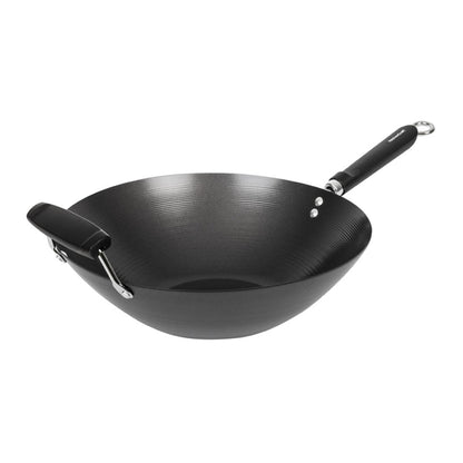Kitchen Craft Non Stick Flat Base Wok 356mm k250