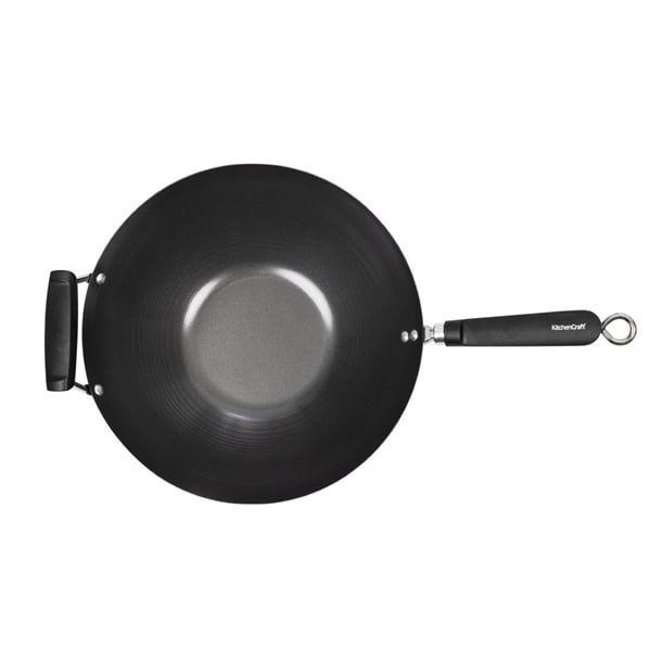 Kitchen Craft Non Stick Flat Base Wok 356mm k250