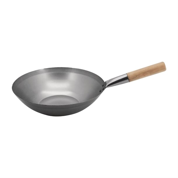 Vogue Mild Steel Flat Base Wok 330mm k296