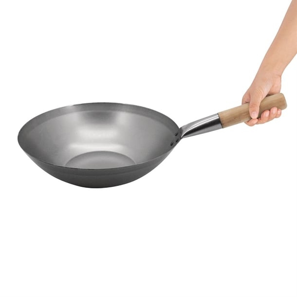 Vogue Mild Steel Flat Base Wok 330mm k296