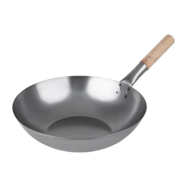 Vogue Mild Steel Flat Base Wok 356mm k297