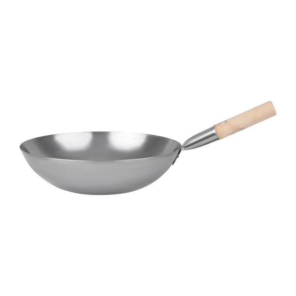 Vogue Mild Steel Flat Base Wok 356mm k297