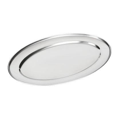 Olympia Stainless Steel Oval Serving Tray p_k360