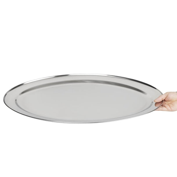 Olympia Stainless Steel Oval Serving Tray p_k360