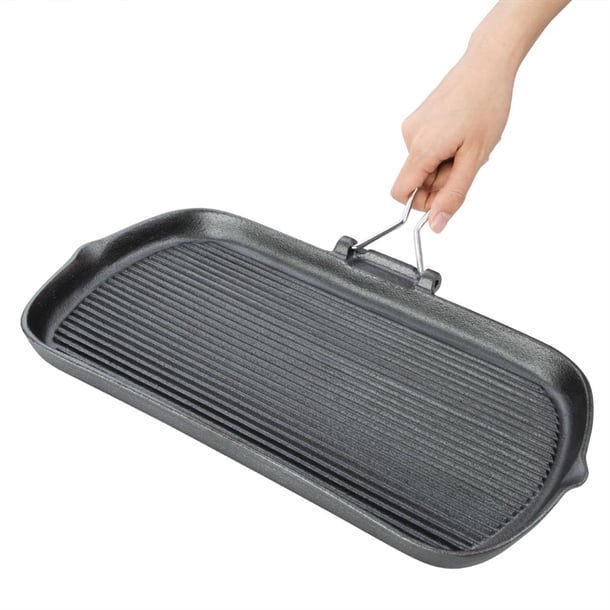 Vogue Cast Iron Grill Pan 22cm k417