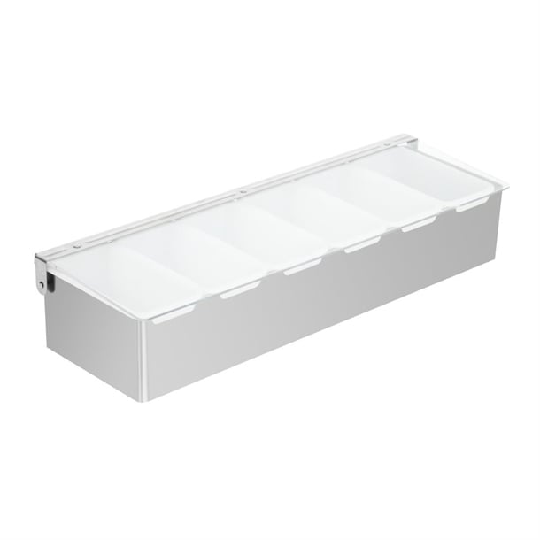 Olympia 6 Compartment Condiment Holder Stainless Steel k489