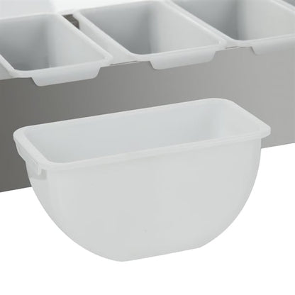 Olympia 6 Compartment Condiment Holder Stainless Steel k489