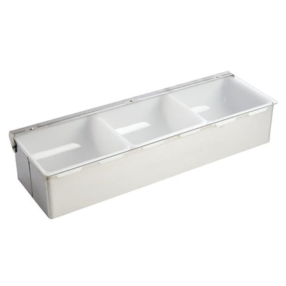 Olympia 3 Compartment Condiment Holder Stainless Steel k490