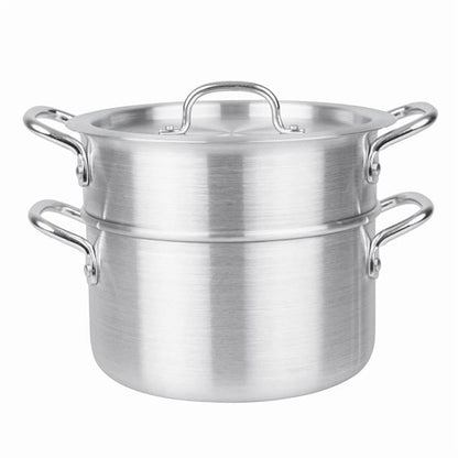 Vogue Aluminium Double Boiler Pan with Lid 24cm k643