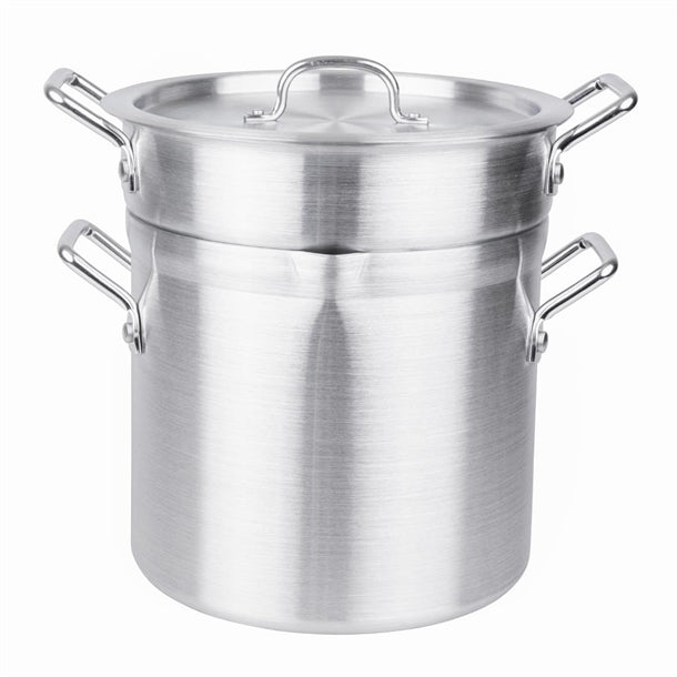Vogue Aluminium Double Boiler Pan with Lid 28cm k645