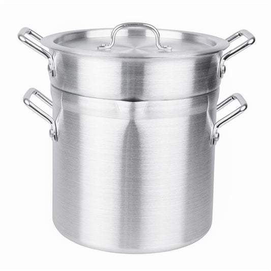 Vogue Aluminium Double Boiler Pan with Lid 28cm k645