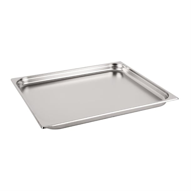Vogue Stainless Steel 2/1 Gastronorm Tray 40mm k801