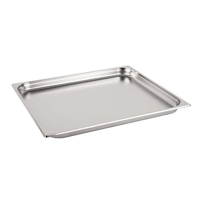 Vogue Stainless Steel 2/1 Gastronorm Tray 40mm k801