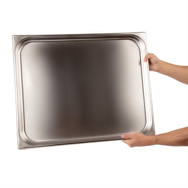 Vogue Stainless Steel 2/1 Gastronorm Tray 40mm k801