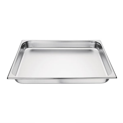 Vogue Stainless Steel 2/1 Gastronorm Tray 65mm k802