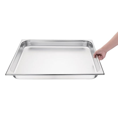 Vogue Stainless Steel 2/1 Gastronorm Tray 65mm k802