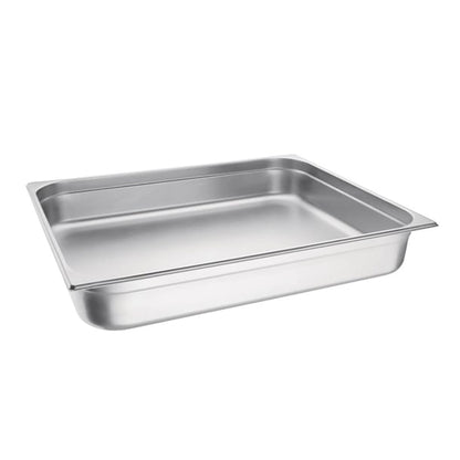 Vogue Stainless Steel 2/1 Gastronorm Tray 100mm k804