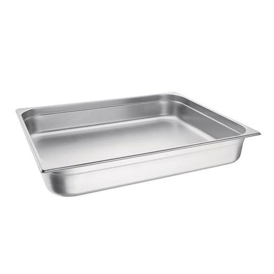 Vogue Stainless Steel 2/1 Gastronorm Tray 100mm k804