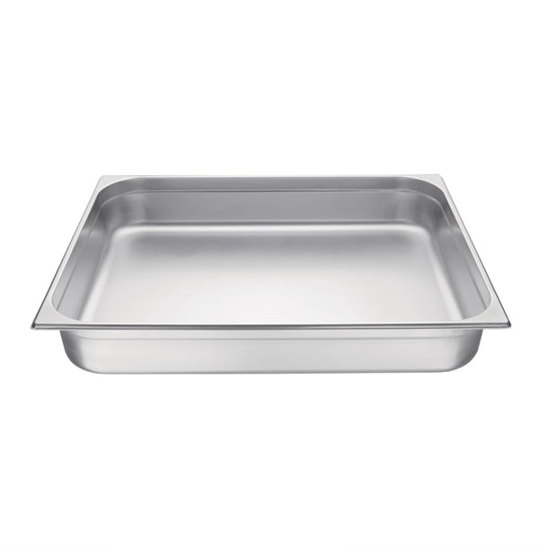 Vogue Stainless Steel 2/1 Gastronorm Tray 100mm k804