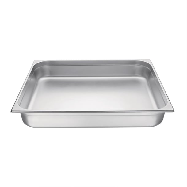 Vogue Stainless Steel 2/1 Gastronorm Tray 100mm k804