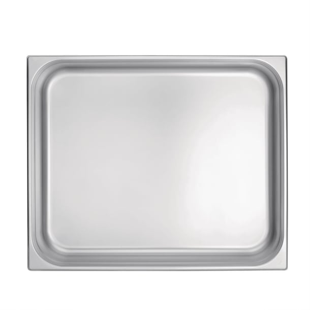 Vogue Stainless Steel 2/1 Gastronorm Tray 100mm k804