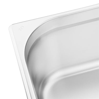 Vogue Stainless Steel 2/1 Gastronorm Tray 150mm k807
