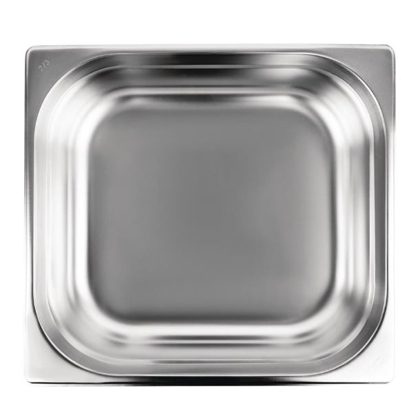Vogue Stainless Steel 2/3 Gastronorm Tray 100mm k812