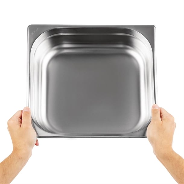 Vogue Stainless Steel 2/3 Gastronorm Tray 100mm k812