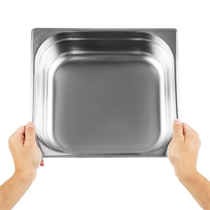 Vogue Stainless Steel 2/3 Gastronorm Tray 100mm k812