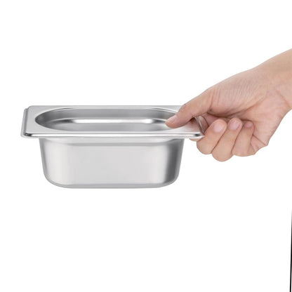 Vogue Stainless Steel 1/9 Gastronorm Tray 65mm k824
