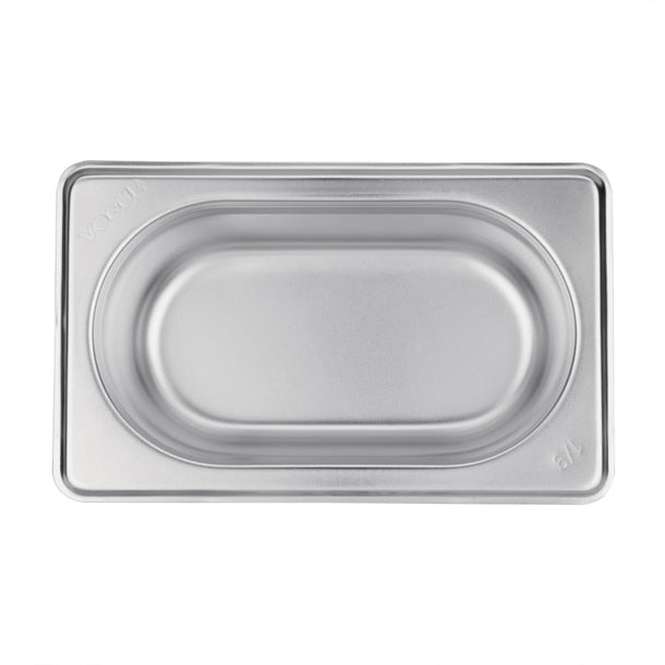 Vogue Stainless Steel 1/9 Gastronorm Tray 65mm k824