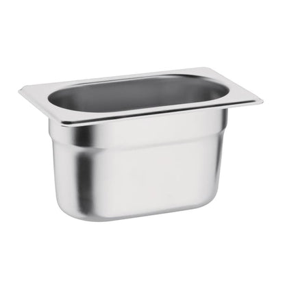Vogue Stainless Steel 1/9 Gastronorm Tray 100mm k825