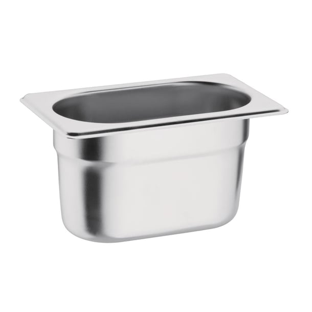 Vogue Stainless Steel 1/9 Gastronorm Tray 100mm k825