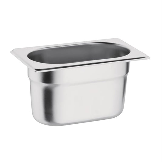Vogue Stainless Steel 1/9 Gastronorm Tray 100mm k825