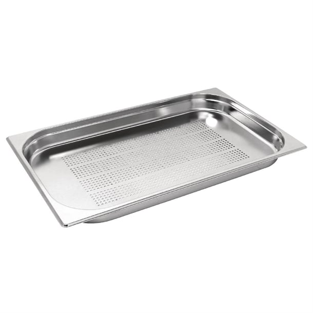 Vogue Stainless Steel Perforated 1/1 Gastronorm Tray 40mm k839