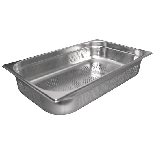 Vogue Stainless Steel Perforated 1/1 Gastronorm Tray 65mm k840