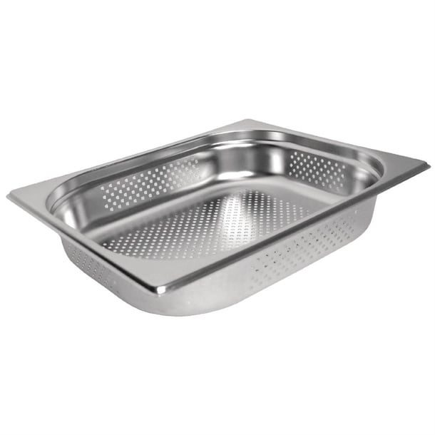 Vogue Stainless Steel Perforated 1/2 Gastronorm Tray 150mm k846