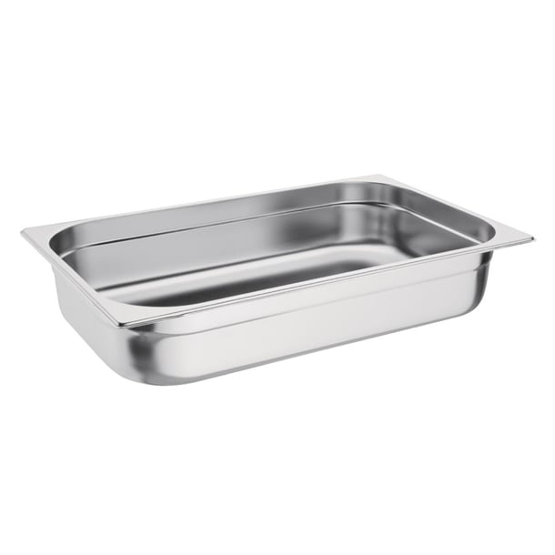 Vogue Stainless Steel 1/1 Gastronorm Tray 100mm k923