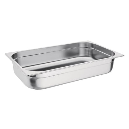 Vogue Stainless Steel 1/1 Gastronorm Tray 100mm k923