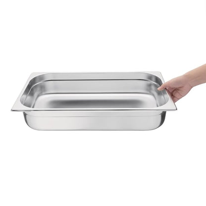 Vogue Stainless Steel 1/1 Gastronorm Tray 100mm k923